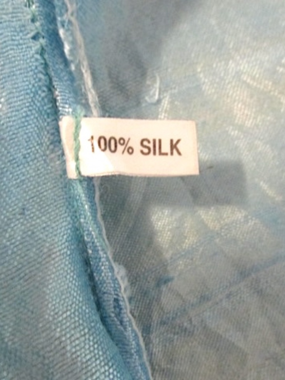A-line Aqua Blue Embroidered Slip Midi Sundress, Size S - Picture 4 of 4